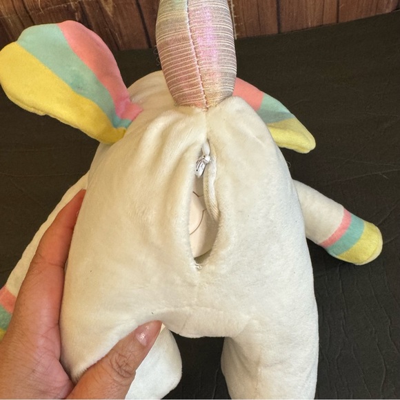 Unicorn Plush Animal Stuffed White 10 inch - Picture 5 of 6